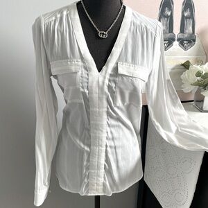 White with Gray Stripes Express Top